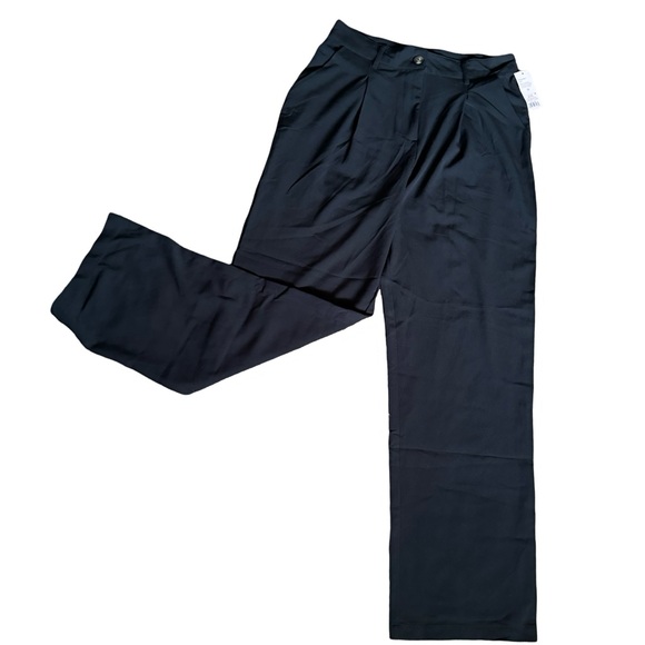 Wide Leg Black Trousers - Sz 10 - Picture 8 of 15